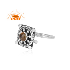Bague en pierre précieuse naturelle en Citrine fine, argent Sterling 925, modèle Vintage, vente en gros, fournisseur de bijoux - Product Image 2