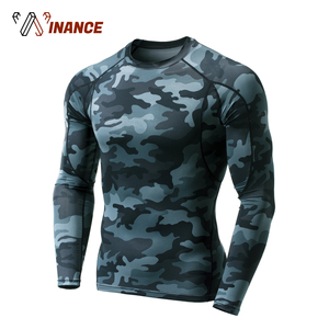 Custom Long Sleeve Camo Sublimated MMA <b>Rashguard</b> & Spandex Fabric Surfing Surfwear for Adults with Custom Logo - Product Image 3