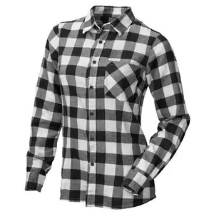 Pure Cotton YD check Flannel Black White LS Check Shirt For Women From Bangladesh in competitive price