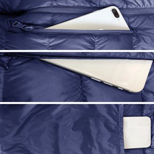 Doudounes Premium de haute qualité pour hommes pour la saison d'hiver Fermeture éclair à capuche Logo personnalisé Impression Patch en caoutchouc Service OEM - Product Image 5