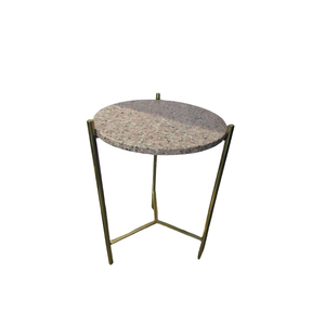 Mesa de mármol de acero inoxidable, mesa de centro a base de acabado dorado, diseño a la moda, mesa de té de lujo - Product Image 2