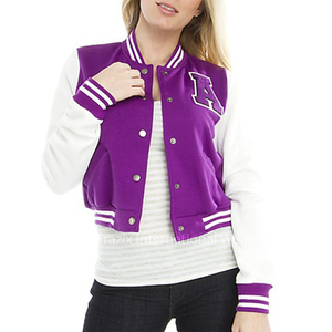 Veste de sport personnalisée pour femme, style Letterman, pour la course, le baseball, la gym et les activités de plein air, avec broderie tricotée, collection 2025 - Product Image 3