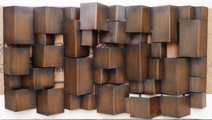 Art mural unique pour la maison, l'hôtel, le salon, la chambre à coucher, style royal moderne, forme rectangulaire, art mural en métal multicolore, cadeaux, artisanat - Product Image 6