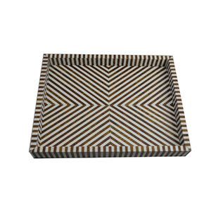 Plateau rectangulaire en résine de qualité alimentaire, fait à la main, les meilleurs ventes MDF, vaisselle de cuisine, plateau de service pour les accessoires de maison axymz - Product Image 4