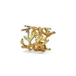 Anneau de serviette en laiton motif feuille, fait main, taille et forme personnalisées, pour fêtes, articles de maison, marque d'artisanat pour fournisseurs en gros - Product Image 2