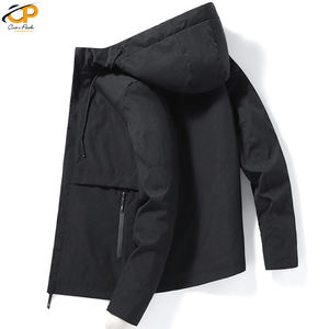 Veste de pluie décontractée à capuche pour hommes, confortable et enduite pour l'hiver, meilleure qualité, vente en gros - Product Image 3