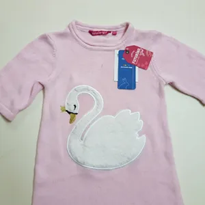 เสื้อผ้าเด็กผู้หญิงแบรนด์ดัง คอลเลคชั่นฤดูใบไม้ร่วง แขนยาว คอกลม ผ้าฝ้าย 100% เสื้อสเวตเตอร์ยาว สินค้าส่วนเกินจากบังกลาเทศ - Product Image 1