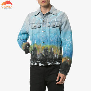 Chaqueta Casual de Mezclilla Clásica para Hombre, de Alta Calidad, con Diseño Desgastado, Ecológica, Transpirable, Reversible, Nuevo Diseño para Invierno, Venta al Por Mayor - Product Image 2