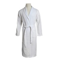 Peignoir en coton gaufré 100% de bonne qualité, blanc, tissé à la main en Turquie, séchage rapide, tailles S-XXL, teinture unie, pour hôtel, salle de bain et usage domestique