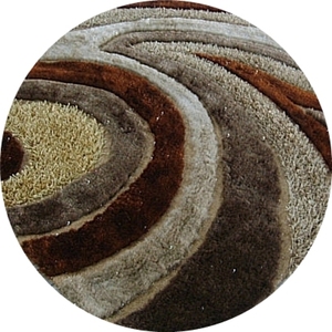 Tapis moderne en laine/polyester noué à la main et fabriqué à la machine, grands tapis à poils longs pour le salon d'Inde - Product Image 6