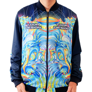 2024 <b>Winter</b> Custom Design Digital Printing <b>Waterproof</b> Breathable Eco-Friendly Reversible Slim High Street Bomber <b>Jacket</b> <b>Men</b> 100% - Product Image 3