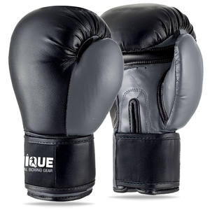 Gants de boxe Muay Thai MMA de haute qualité 16oz sur mesure pour adultes Gants de poinçonnage en cuir avec logo pour hommes - Product Image 2