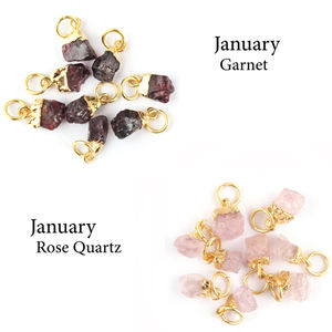 Approvisionnement d'usine Naturel Rose Quartz Bijoux Charmes Plaqué Or Unique Bail Connecteurs En Laiton 8/10mm Bijoux Trouver Des Fournitures - Product Image 3