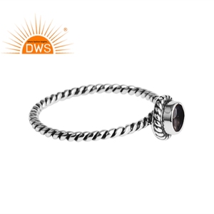 Anillo de plata trenzado hecho a mano, joyería de Iolite Natural al por mayor, proveedor de joyería de piedras preciosas - Product Image 2