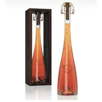Botella de vino de cristal decorativa elegante de alta calidad y precio barato