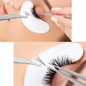 Stainless Steel Eye Lash Extension <b>Tweezers</b> Rose Gold Color <b>Manicure</b> and Pedicure Tools Perfect Grip Slanted Flat - Product Image 6