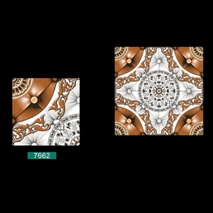 Baldosas decorativas de porcelana pulida de diseño real de color café y blanco 40x40cm - Product Image 6