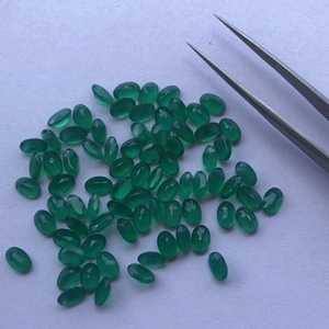 <b>3mm</b> 4mm 5mm Natural Green Onyx Stone Oval Cut Faceted Loose Gemstone for Jewelry Making Necklace Ring <b>Earring</b> Pendant Online Now - Product Image 1