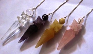 Buy Online Mix Gemstone 3pcs Faceted Pendulums : Mix Gemstone 3pcs Faceted Pendulums for Sale - Product Image 2