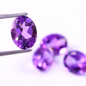 Pierre précieuse à facettes en améthyste ovale naturelle 12X18MM pierre de naissance de février à facettes en vrac pour la fabrication de bijoux accessoire approvisionnement en gros - Product Image 3