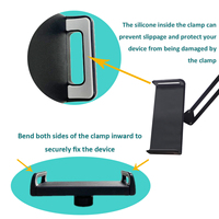 Support de bureau universel réglable le plus vendu, en alliage d'aluminium, flexible, pour téléphone portable et tablette