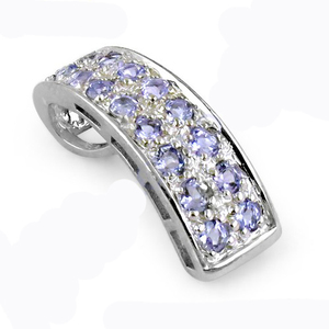 แวววาวจี้เงิน CZ 925สเตอร์ลิงสไตล์น่ารักไอโอไลต์พลอยเซอร์โคเนีย925จี้เงินจำนวนเครื่องประดับน่ารัก - Product Image 1