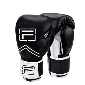 Gants de boxe en cuir PU, en peau de vache, forme personnalisée, vente en gros