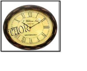 Horloge murale à Quartz rétro i-105 Fans Est 1720, horloge classique ronde à Quartz Non glissants, nouveau Design - Product Image 1