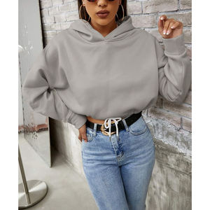 GAF Wholesale Fitness Women's Workout Gym Hoodies Custom Athletic Women Slim Fit Casual Stylish Cropped Hoodie - Product Image 6