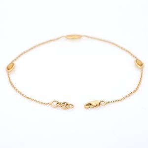 สร้อยข้อมือประดับพลอยแซฟไฟร์สีเหลืองทองล้วน18K แบบมินิมอลสำหรับงานแต่งงานอินเทรนด์สำหรับผู้หญิง - Product Image 2