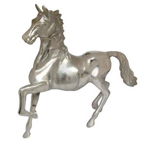 Fundición de aluminio al por mayor de lujo adorno caballo estatua arte hecho a mano plata acabado - Product Image 1