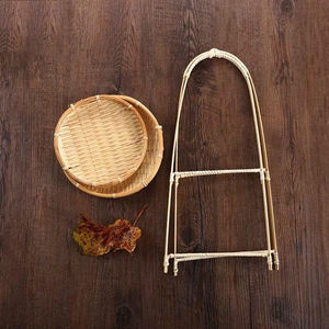Hot <b>Sale</b> Vietnam Hand Woven Bamboo Fruit Organizer Tray Antique Flower Style Home <b>Decoration</b> Fruit Stand Model from Vietnam - Product Image 2