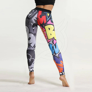 Mallas elásticas de cintura alta para mujer, deportivas, trotar, entrenamiento, gimnasio, Yoga, bolsa suave, cantidad OEM - Product Image 2
