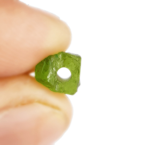 ศูนย์หินอัญมณีเพอริดอทดิบธรรมชาติ-ชุดลูกปัดนักเก็ตเจาะ - Product Image 3