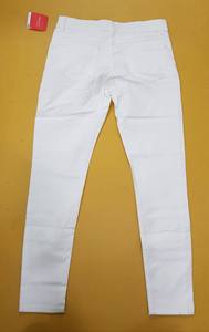 Pantalon Chino en coton riche et décontracté pour femmes, taille moyenne, pantalon boutonné, étiquettes de marque, vêtements en surplus, stock d'été au Bangladesh - Product Image 2