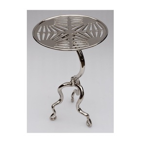 Meubles de salon moderne, rond et Simple, en métal doré, permettant de gagner de l'espace, Table basse d'hôtel, de chevet décorative, nouvelle collection - Product Image 3