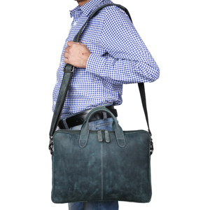 Proveedor indio Leo Torresi, bolso portafolio de cuero genuino de vaca/búfalo vintage, bolso para portátil, bolso ejecutivo para hombres y mujeres - Product Image 4
