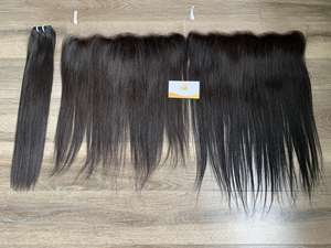 Straight <b>Closure</b> and Frontal HD <b>Lace</b> From 100% Human Hair Vietnam Raw Hair Extension - Product Image 4