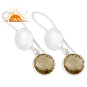 Boucles d'oreilles pendantes en argent sterling fin de haute qualité 2026 avec topaze citron naturelle pour femme - Fabricant de bijoux - Product Image 2