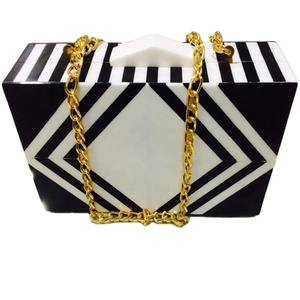 Resin <b>Clutch</b> <b>Bag</b> <b>Box</b> & Indian Handmade Purse - Product Image 1