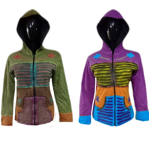 เสื้อแจ็กเก็ตแบบดั้งเดิมสไตล์โบโฮสำหรับทุกเพศ,เสื้อแจ็กเก็ตสไตล์โบโฮอินเดียดีไซน์แตกต่างกันหลายสีปี2022สำหรับฤดูหนาว - Product Image 1