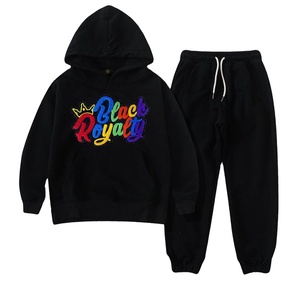 CUSTOM LOGO CHENILLE EMBROIDERY SWEATSUIT COTTON <b>FLEECE</b> - Product Image 5