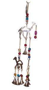 Carillon de cloche en laiton perles de cloche avec chameau fait à la main décoration de la maison carillon de vent suspendu au mur son doux de cloche - Product Image 3