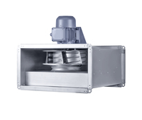 Ventilateur centrifuge rectangulaire en ligne VE-RDF315-EX avec moteur HP, pales en fonte OEM, fonctionnement continu à 120°C