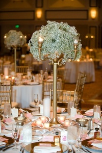 Candelabros decorativos de metal, candelabros de mesa de boda, centro de mesa con cuenco de flores, candelabros dorados para decoración de hogar y hotel - Product Image 6
