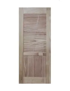 Лидер продаж, простая интерьерная дверь из массива дерева, наружная входная дверь из павловнии, высококачественный материал, Малайзия