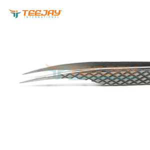 แหนบแยกขนตา TEEJAY ELT-362 สีเงินขัดเงา ด้ามจับเพชร ปลายแหลมพิเศษ เหมาะสำหรับการหยิบขนตา - Product Image 3