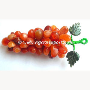 Pierre inspirante en Agate cornaline, vintage, décoration de raisin - Product Image 1