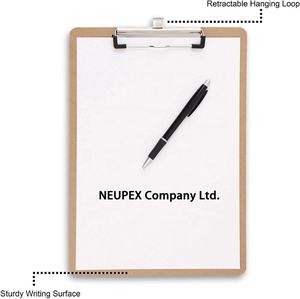 Accessoires de papeterie scolaire, pince à fil A4 en métal discret, en bois MDF - Product Image 2