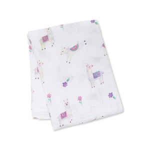 100% Organic Muslin swaddle <b>blanket</b> gauze custom printed muslin gauze custom swaddle wrap with custom packaging and logo - Product Image 1